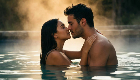 couple qui fait l'amour dans la piscine